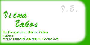 vilma bakos business card